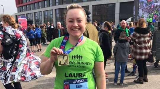 Laura and her medal